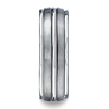 Titanium 8mm Comfort-Fit Satin-Finished Round Edge Design Ring thumb 1