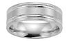 8mm 14kt White Gold Flat Comfort Fit Satin Band thumb 0