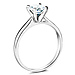 Sterling Silver Round-Cut Cathedral Set Solitaire CZ Engagement Ring thumb 1