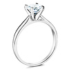 Sterling Silver Round-Cut Cathedral Set Solitaire CZ Engagement Ring thumb 1