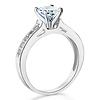 Sterling Silver Cathedral Set Solitaire Round Cut CZ Engagement Ring thumb 1