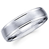 Satin Finish 14K White Gold Matching Wedding Bands thumb 2