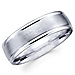 Satin Finish 14K White Gold Matching Wedding Bands thumb 1