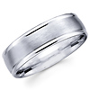 Satin Finish 14K White Gold Matching Wedding Bands thumb 1