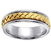 7mm 14K Two Tone Woven Handmade Band thumb 0