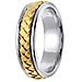 7mm 14K Two Tone Woven Handmade Band thumb 2