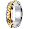 7mm 14K Two Tone Woven Handmade Band thumb 2