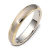 4.50 mm Two Tone 18K Gold Wedding Ring thumb 0