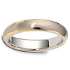 4.50 mm Two Tone 18K Gold Wedding Ring thumb 1
