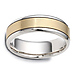 6.50 mm Dora 18K Two Tone Gold Wedding Band thumb 1