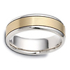 6.50 mm Dora 14K Two Tone Gold Wedding Band thumb 1