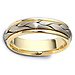 6.00 mm 18K Two Tone Woven Dora Wedding Band thumb 1