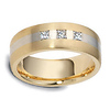 18K Two Tone Stripe Dora Diamond Wedding Band thumb 1