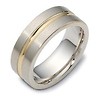 8.00mm 14K Two Tone Gold Dora Wedding Band thumb 0