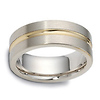 8.00mm 14K Two Tone Gold Dora Wedding Band thumb 1