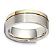 7.50 mm 14K Two Tone Dora Gold Wedding Band thumb 1