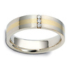 3 Stone Diamond 0.04 tcw 14K Two Tone Dora Wedding Band thumb 1