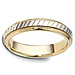 5mm Ribbed Milgrain 14K Two Tone Gold Wedding Band By Dora thumb 1