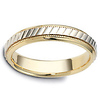 5mm Ribbed Milgrain 14K Two Tone Gold Wedding Band By Dora thumb 1