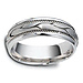 7.00 mm 18K White Gold Woven Dora Wedding Band thumb 1