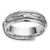 7.00 mm 14K White Gold Woven Dora Wedding Band thumb 1