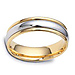 6.00mm Dora 14K Two Tone Gold Wedding Band thumb 1