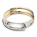 6.00mm Dora 18K Two Tone Gold Wedding Band thumb 1