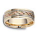 7.00 mm 14K Tri Color Woven Dora Wedding Band thumb 1