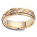 6mm 18K Tri Color Braided Dora Wedding Band thumb 1