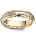 5.50 mm 18K Two Tone Dora Gold Wedding Band thumb 1