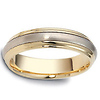 5.50 mm 14K Two Tone Dora Gold Wedding Band thumb 1