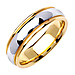 6.5mm Two Tone 14k Milgrain Ring thumb 1