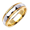 6.5mm Two Tone 14k Milgrain Ring thumb 1