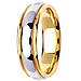 6.5mm Two Tone 14k Milgrain Ring thumb 2