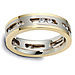 14K Two Tone Gold Dora Moving Diamond Wedding Ring, 0.54 tcw thumb 1
