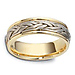 7.00 mm 18K Two Tone Woven Dora Wedding Band thumb 1