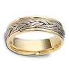 7.00 mm 18K Two Tone Woven Dora Wedding Band thumb 1